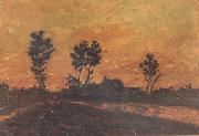 Vincent Van Gogh Landscape at Sunset (nn04) oil painting